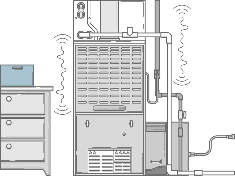 Furnace making strange clanking noises, indicating a common HVAC issue needing expert repair in Seattle.